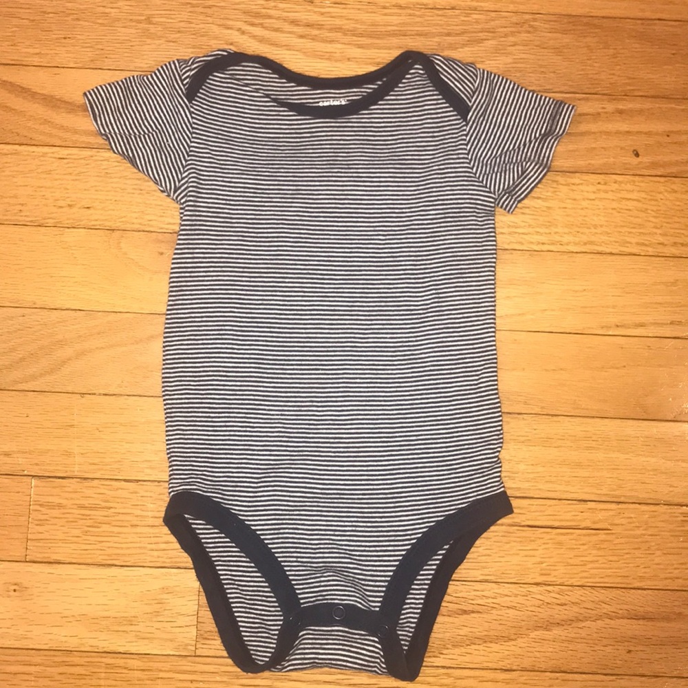 Carters Navy White Short Sleeve 18 months Onesie